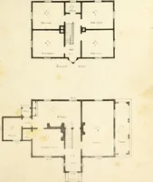An illustration from The American architect : comprising original designs of cheap country and village residences, with details, specifications, plans and directions, and an estimate of the cost of each design (1849)