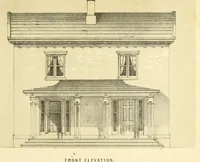 An illustration from The American architect : comprising original designs of cheap country and village residences, with details, specifications, plans and directions, and an estimate of the cost of each design (1849)