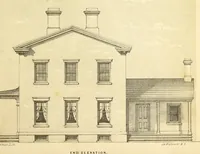 An illustration from The American architect : comprising original designs of cheap country and village residences, with details, specifications, plans and directions, and an estimate of the cost of each design (1849)