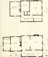 An illustration from The American architect : comprising original designs of cheap country and village residences, with details, specifications, plans and directions, and an estimate of the cost of each design (1849)