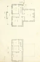 An illustration from The American architect : comprising original designs of cheap country and village residences, with details, specifications, plans and directions, and an estimate of the cost of each design (1849)
