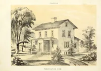 An illustration from The American architect : comprising original designs of cheap country and village residences, with details, specifications, plans and directions, and an estimate of the cost of each design (1849)