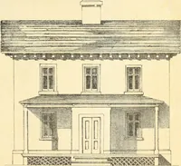 An illustration from The American architect : comprising original designs of cheap country and village residences, with details, specifications, plans and directions, and an estimate of the cost of each design (1849)