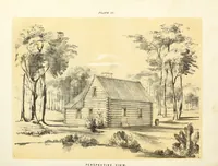 An illustration from The American architect : comprising original designs of cheap country and village residences, with details, specifications, plans and directions, and an estimate of the cost of each design (1849)