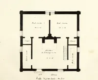 An illustration from The American architect : comprising original designs of cheap country and village residences, with details, specifications, plans and directions, and an estimate of the cost of each design (1849)