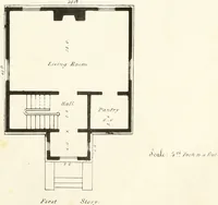An illustration from The American architect : comprising original designs of cheap country and village residences, with details, specifications, plans and directions, and an estimate of the cost of each design (1849)