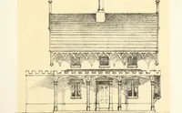An illustration from The American architect : comprising original designs of cheap country and village residences, with details, specifications, plans and directions, and an estimate of the cost of each design (1849)