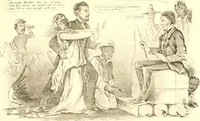 An illustration from American caricatures pertaining to the Civil War (1918)