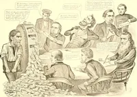 An illustration from American caricatures pertaining to the Civil War (1918)