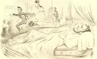 An illustration from American caricatures pertaining to the Civil War (1918)