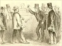 An illustration from American caricatures pertaining to the Civil War (1918)