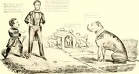 An illustration from American caricatures pertaining to the Civil War (1918)