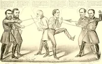 An illustration from American caricatures pertaining to the Civil War (1918)