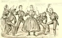 An illustration from American caricatures pertaining to the Civil War (1918)