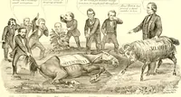 An illustration from American caricatures pertaining to the Civil War (1918)