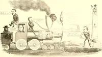 An illustration from American caricatures pertaining to the Civil War (1918)