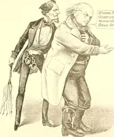 An illustration from American caricatures pertaining to the Civil War (1918)