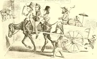 An illustration from American caricatures pertaining to the Civil War (1918)