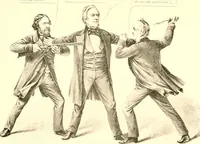 An illustration from American caricatures pertaining to the Civil War (1918)