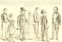 An illustration from American caricatures pertaining to the Civil War (1918)