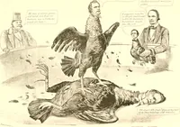 An illustration from American caricatures pertaining to the Civil War (1918)