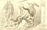 An illustration from American caricatures pertaining to the Civil War (1918)
