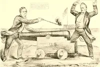 An illustration from American caricatures pertaining to the Civil War (1918)