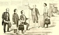 An illustration from American caricatures pertaining to the Civil War (1918)