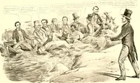 An illustration from American caricatures pertaining to the Civil War (1918)