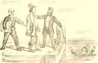 An illustration from American caricatures pertaining to the Civil War (1918)
