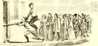 An illustration from American caricatures pertaining to the Civil War (1918)