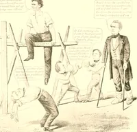 An illustration from American caricatures pertaining to the Civil War (1918)