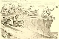 An illustration from American caricatures pertaining to the Civil War (1918)