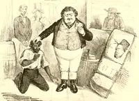 An illustration from American caricatures pertaining to the Civil War (1918)