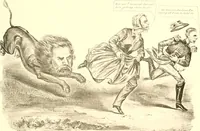 An illustration from American caricatures pertaining to the Civil War (1918)