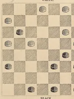 An illustration from American checker player (1875)