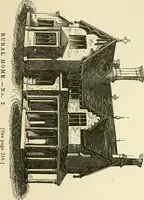 An illustration from The American cottage builder : a series of designs, plans, and specifications, from $200 to $20,000, for homes for the people ; together with warming, ventilation, drainage, painting and landscape gardening (1876)