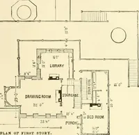 An illustration from The American cottage builder : a series of designs, plans, and specifications, from $200 to $20,000, for homes for the people ; together with warming, ventilation, drainage, painting and landscape gardening (1876)