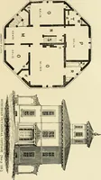 An illustration from The American cottage builder : a series of designs, plans, and specifications, from $200 to $20,000, for homes for the people ; together with warming, ventilation, drainage, painting and landscape gardening (1876)