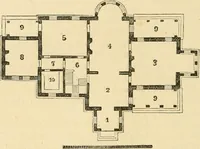 An illustration from The American cottage builder : a series of designs, plans, and specifications, from $200 to $20,000, for homes for the people ; together with warming, ventilation, drainage, painting and landscape gardening (1876)