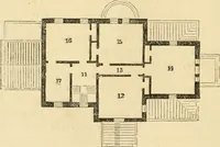 An illustration from The American cottage builder : a series of designs, plans, and specifications, from $200 to $20,000, for homes for the people ; together with warming, ventilation, drainage, painting and landscape gardening (1876)