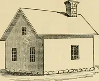 An illustration from The American cottage builder : a series of designs, plans, and specifications, from $200 to $20,000, for homes for the people ; together with warming, ventilation, drainage, painting and landscape gardening (1876)