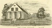 An illustration from The American cottage builder : a series of designs, plans, and specifications, from $200 to $20,000, for homes for the people ; together with warming, ventilation, drainage, painting and landscape gardening (1876)