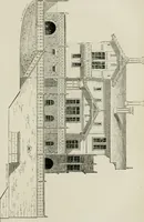 An illustration from The American cottage builder: a series of designs, plans, and specifications, from $200 to $20,000. For homes for the people. Together with warming, ventilation, drainage, painting, and landscape gardening (1854)