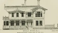 An illustration from The American cottage builder: a series of designs, plans, and specifications, from $200 to $20,000. For homes for the people. Together with warming, ventilation, drainage, painting, and landscape gardening (1854)