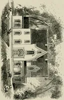 An illustration from The American cottage builder: a series of designs, plans, and specifications, from $200 to $20,000. For homes for the people. Together with warming, ventilation, drainage, painting, and landscape gardening (1854)
