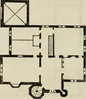 An illustration from The American cottage builder: a series of designs, plans, and specifications, from $200 to $20,000. For homes for the people. Together with warming, ventilation, drainage, painting, and landscape gardening (1854)