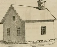 An illustration from The American cottage builder: a series of designs, plans, and specifications, from $200 to $20,000. For homes for the people. Together with warming, ventilation, drainage, painting, and landscape gardening (1854)