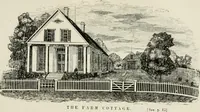 An illustration from The American cottage builder: a series of designs, plans, and specifications, from $200 to $20,000. For homes for the people. Together with warming, ventilation, drainage, painting, and landscape gardening (1854)
