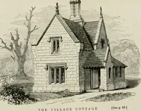 An illustration from The American cottage builder: a series of designs, plans, and specifications, from $200 to $20,000. For homes for the people. Together with warming, ventilation, drainage, painting, and landscape gardening (1854)